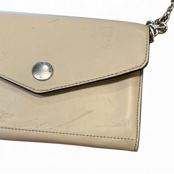 Rag & Bone Atlas Convertible Crossbody Leather Light Khaki Orange Interior - Picture 13 of 13